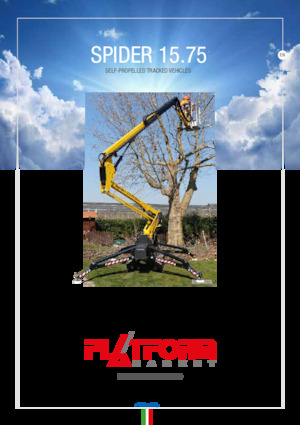 Knikarmhoogwerkers op rupsbanden Platform Basket SPIDER 15.75 E