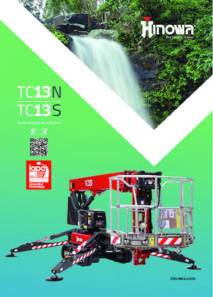 Knikarmhoogwerkers op rupsbanden Hinowa TeleCrawler 13S