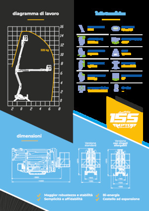 Knikarmhoogwerkers op rupsbanden Socage Raptor 15 S