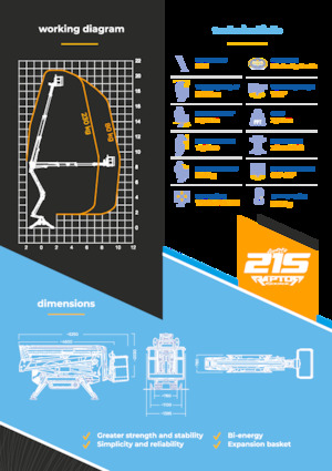 Knikarmhoogwerkers op rupsbanden Socage Raptor 21 S