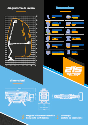 Knikarmhoogwerkers op rupsbanden Socage Raptor 21 S