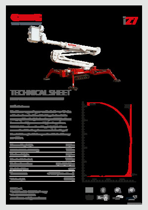 Knikarmhoogwerkers op rupsbanden CMC i27