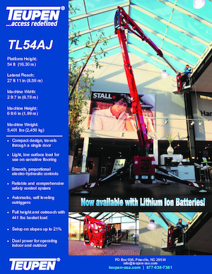 Knikarmhoogwerkers op rupsbanden TEUPEN TL54AJ 