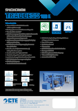 Knikarmhoogwerkers op rupsbanden CTE Traccess 160 E