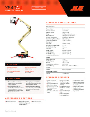 Knikarmhoogwerkers op rupsbanden JLG X540AJ