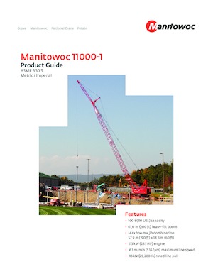 Rupskranen - Traliearm Manitowoc 11000-1