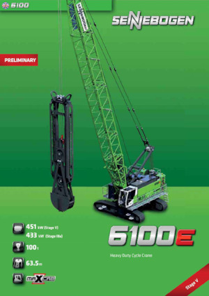 Rupskranen - Traliearm Sennebogen 6100E