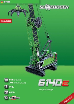 Rupskranen - Traliearm Sennebogen 6140 HD