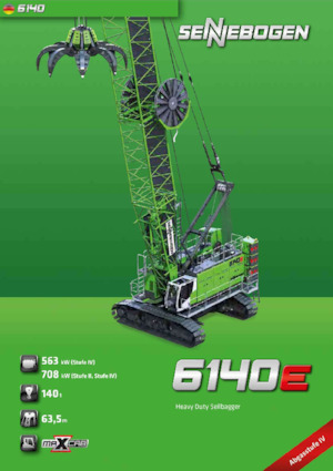 Rupskranen - Traliearm Sennebogen 6140E
