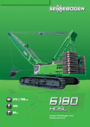 Rupskranen - Traliearm Sennebogen 6180 HD