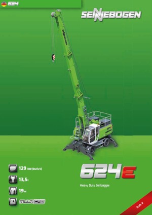 Rupskranen - Traliearm Sennebogen 624 HD