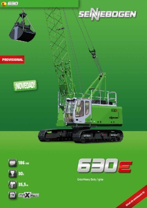 Rupskranen - Traliearm Sennebogen 630 HD 