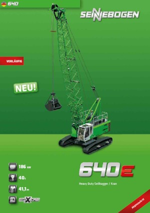 Rupskranen - Traliearm Sennebogen 640 HD