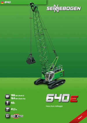 Rupskranen - Traliearm Sennebogen 640E