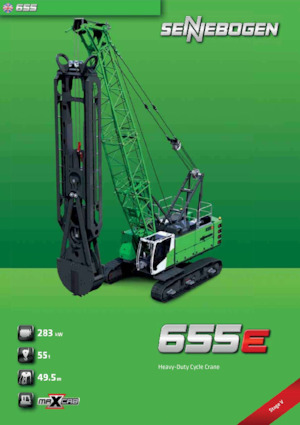Rupskranen - Traliearm Sennebogen 655E