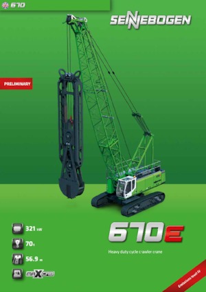 Rupskranen - Traliearm Sennebogen 670 HD