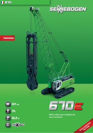 Rupskranen - Traliearm Sennebogen 670 HD