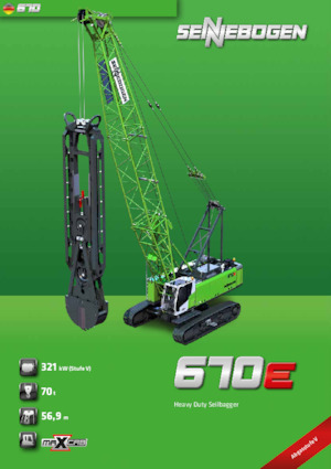 Rupskranen - Traliearm Sennebogen 670E