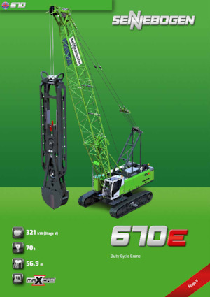 Rupskranen - Traliearm Sennebogen 670E