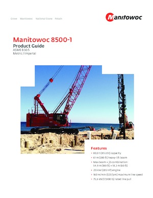 Rupskranen - Traliearm Manitowoc 8500-1