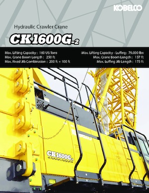 Rupskranen - Traliearm Kobelco CK1600G-2