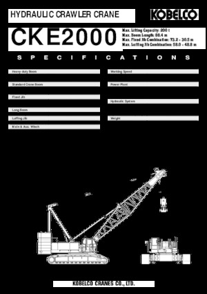 Rupskranen - Traliearm Kobelco CKE 2000