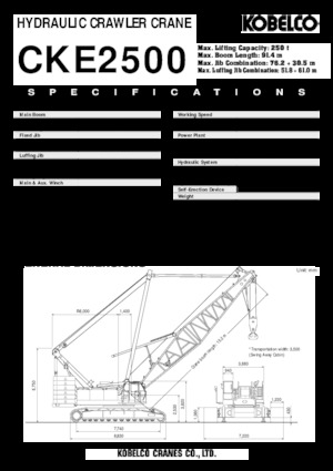 Rupskranen - Traliearm Kobelco CKE 2500