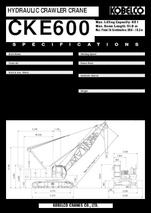Rupskranen - Traliearm Kobelco CKE 600