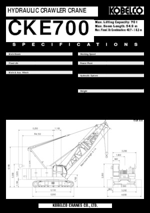 Rupskranen - Traliearm Kobelco CKE 700