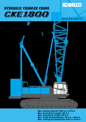 Rupskranen - Traliearm Kobelco CKE1800