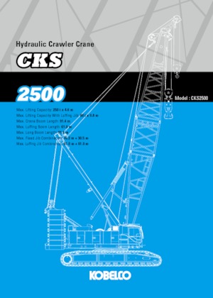 Rupskranen - Traliearm Kobelco CKS2500