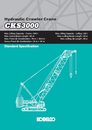 Rupskranen - Traliearm Kobelco CKS3000