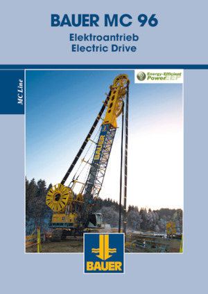 Rupskranen - Traliearm BAUER Group eMC 96