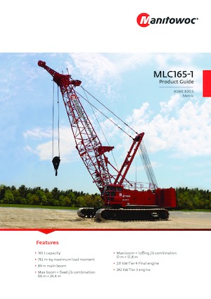 Rupskranen - Traliearm Manitowoc MLC165-1