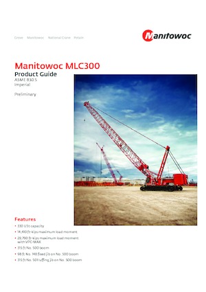 Rupskranen - Traliearm Manitowoc MLC300