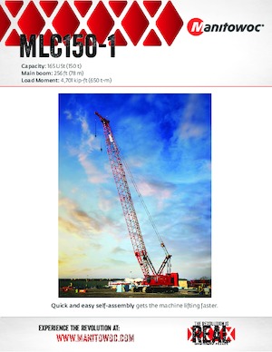 Rupskranen - Traliearm Manitowoc MLC150-1