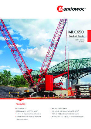 Rupskranen - Traliearm Manitowoc MLC650 VPC-MAX