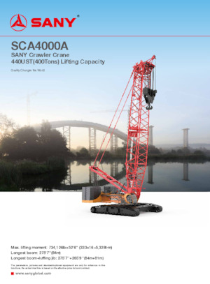 Rupskranen - Traliearm Sany SCA4000A