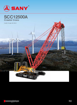 Rupskranen - Traliearm Sany SCC12500A