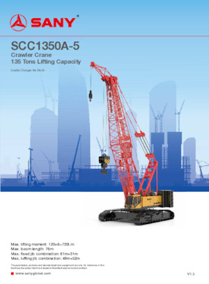 Rupskranen - Traliearm Sany SCC1350A-5