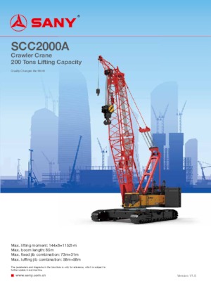Rupskranen - Traliearm Sany SCC2000A