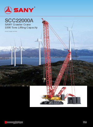 Rupskranen - Traliearm Sany SCC22000A