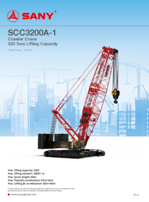 Rupskranen - Traliearm Sany SCC3200A-1