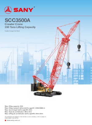 Rupskranen - Traliearm Sany SCC3500A