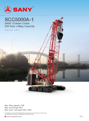 Rupskranen - Traliearm Sany SCC5000A-1