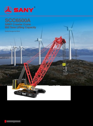 Rupskranen - Traliearm Sany SCC6500A