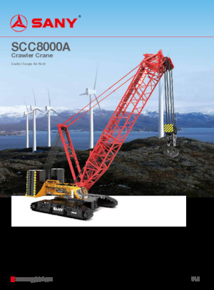 Rupskranen - Traliearm Sany SCC8000A