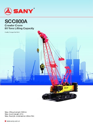 Rupskranen - Traliearm Sany SCC800A
