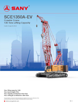 Rupskranen - Traliearm Sany SCE1350A-EV