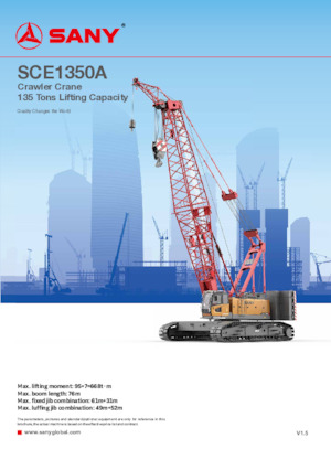 Rupskranen - Traliearm Sany SCE1350A
